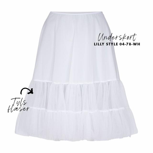 Underskørt med tylsflæser